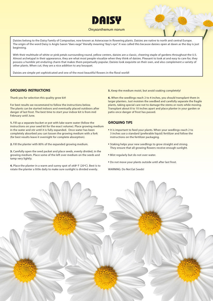instructions to plant a seed Seed Kits Flowers - Instructions